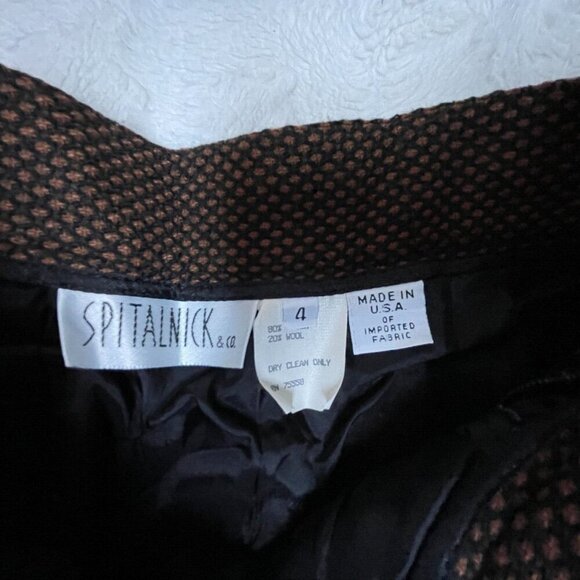 Vintage Spitalnick & Co. High Waisted Straight Trouser Pants Size 4 Brown Casual - Picture 5 of 9